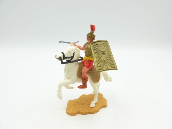Timpo Toys Römer reitend, rot, mit Pilum - schönes aufsteigendes Pferd