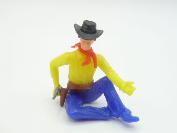 Elastolin 5,4 cm Cowboy sitting with gun