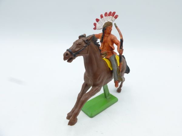 Britains Deetail Indian riding, bow sideways - colour variation