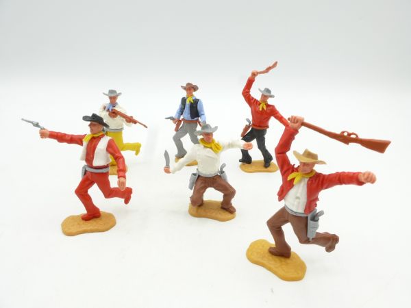 Timpo Toys Gruppe Cowboys 2. Version (6 Figuren)