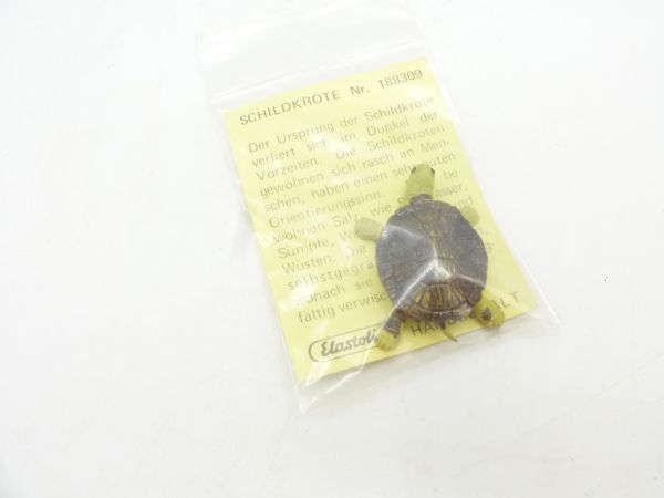 Elastolin Weichplastik Schildkröte, Nr. 188309 (gelbe Beschreibung) - OVP