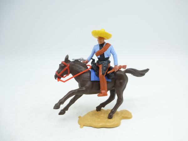 Timpo Toys Mexican riding, light blue with pistol + rifle