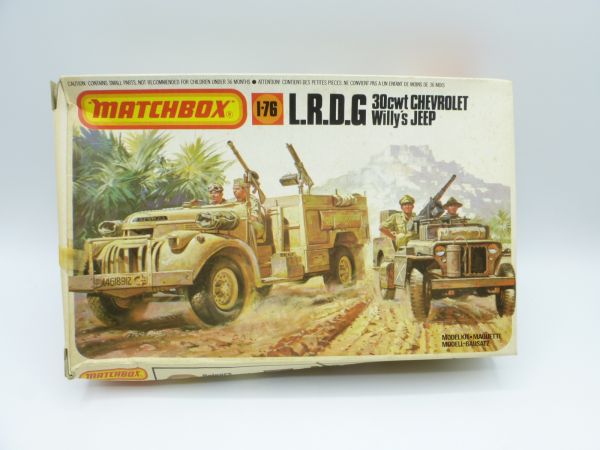 Matchbox 1:76 L.R.D.G. 30 cwt Chevrolet Willy's Jeep PK-173 - on cast