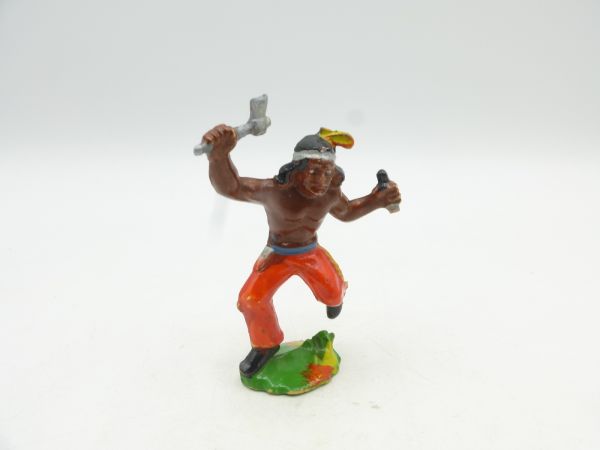 Indian running with tomahawk - see photo