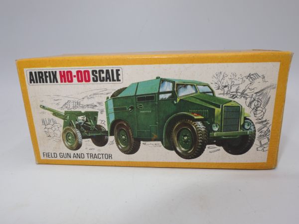 Airfix H0 Field Gun & Tractor - orig. packaging, top condition