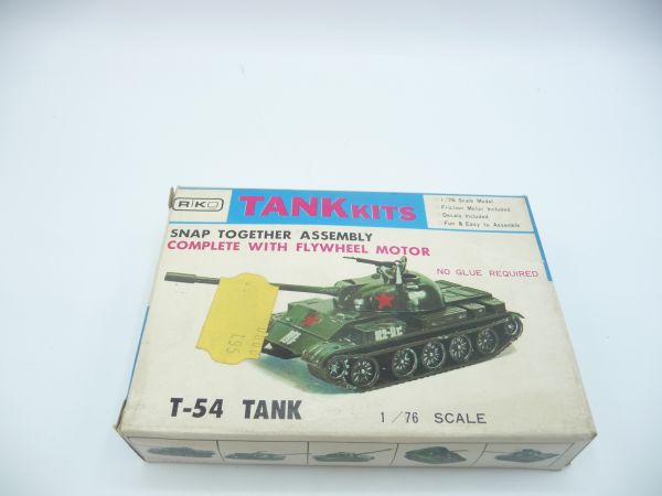 RIKO Tank Kits 1:76, T-54 Russian Tank, K10 - orig. packaging, parts on cast in bag