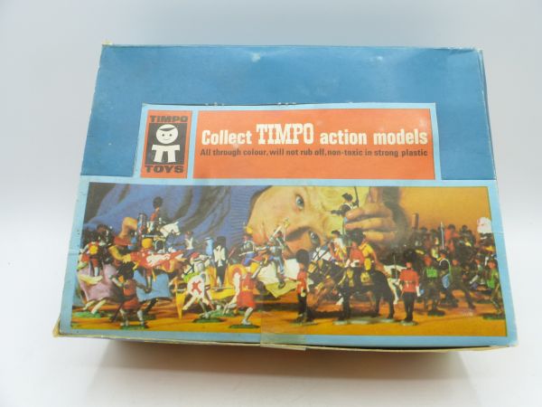 Timpo Toys Schüttbox / Händlerbox mit 12 Indianer reitend