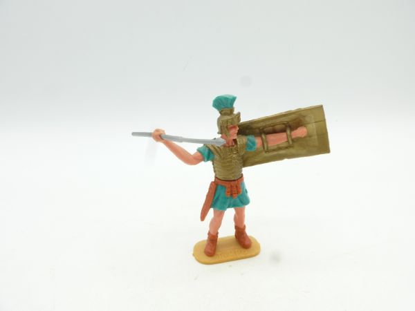 Timpo Toys Römervariante stehend auf seltenem grünen Unterteil
