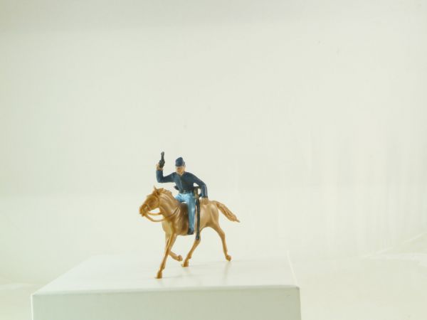 Merten 4 cm Union Army soldier on horseback firing with pistol into the air