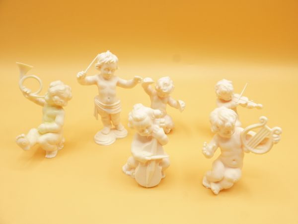 Linde Angel series: 6 angels playing music (cream)