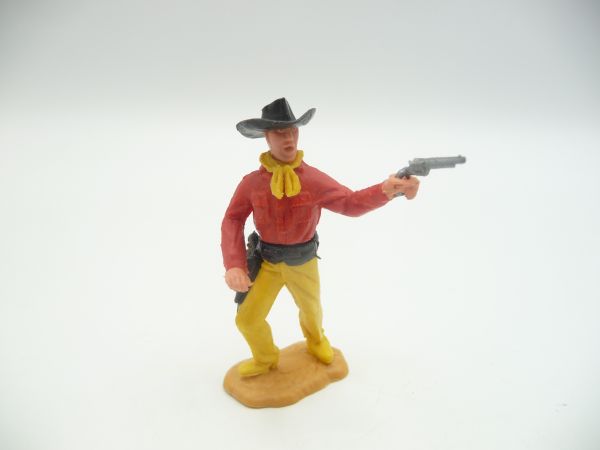 Timpo Toys Cowboy 2. Version stehend schießend mit seltenem Oberteil