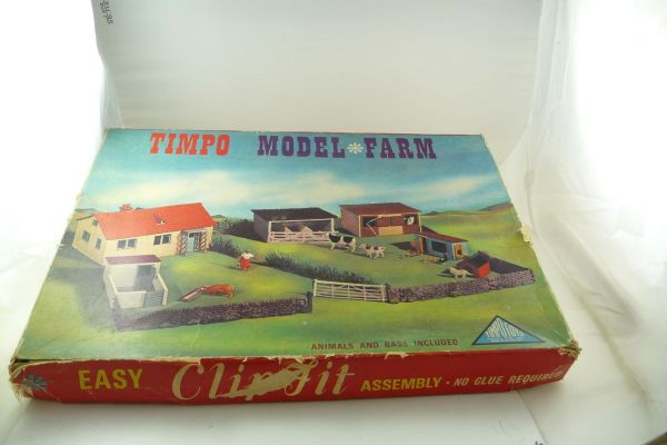 Timpo Toys Model Farm - orig. packaging, old box, incomplete, content s. photos