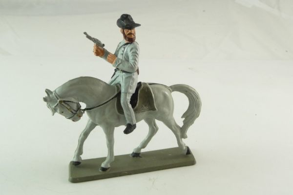 Starlux Confederate Army soldier mounted, officer with pistol
