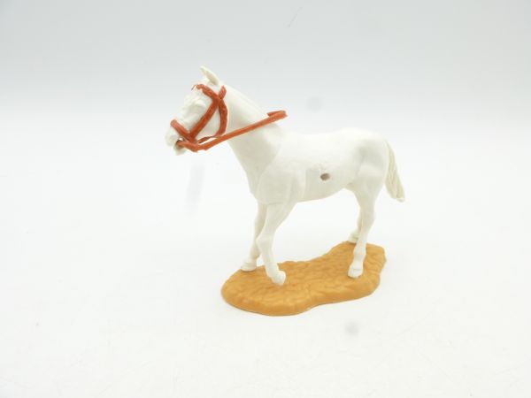Timpo Toys Horse walking, white with brown bridle