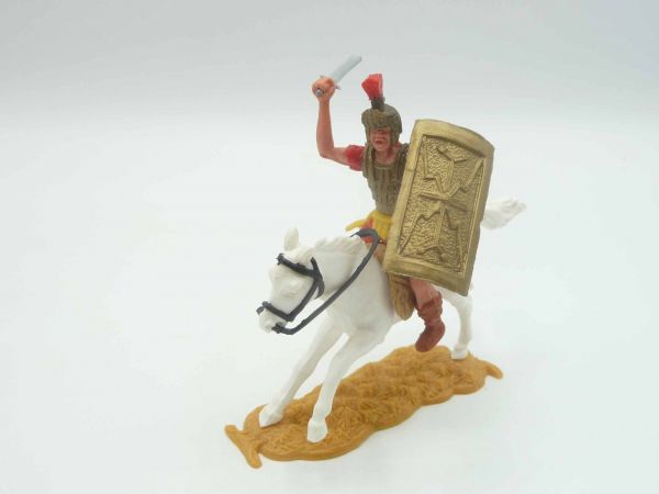 Timpo Toys Römer reitend rot, mit Kurzschwert - 1 Schlaufe angerissen