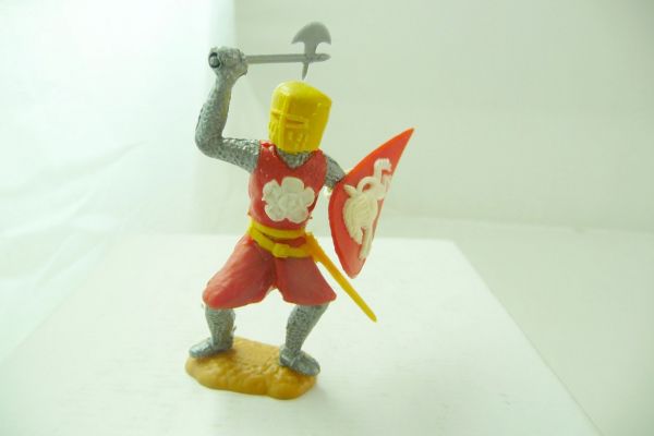 Timpo Toys Medieval knight orange/yellow with rare crouching lower part