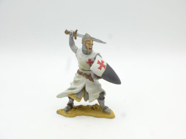 Hobby & Work Knight templar attacking with sword (pewter, 1:30)