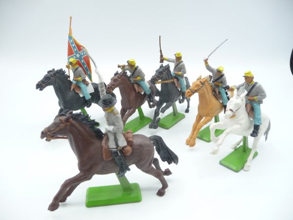 Britains Deetail Set of Confederates riding (6 figures)