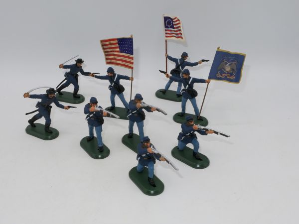 Britains Deetail 9 Union soldiers / Northerners fighting (made in China)