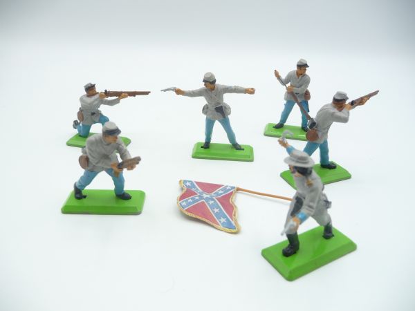 Britains Deetail Set of Confederate Army soldiers on foot (6 figures)