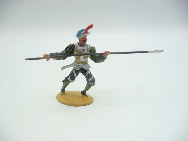 Merten 4 cm Lansquenet going forward with spear - great colours, great painting