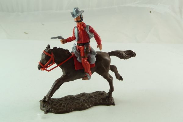 Timpo Toys Cowboy 4. Version reitend - seltenes rotes Unterteil