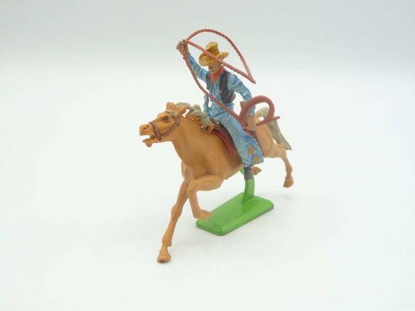 Britains Deetail Cowboy riding with lasso - rare horse