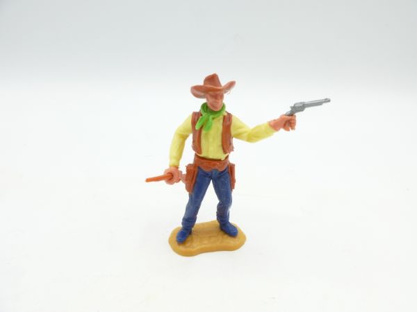 Timpo Toys Cowboy 2. Version - seltenes Oberteil (hellgelb, braune Weste)