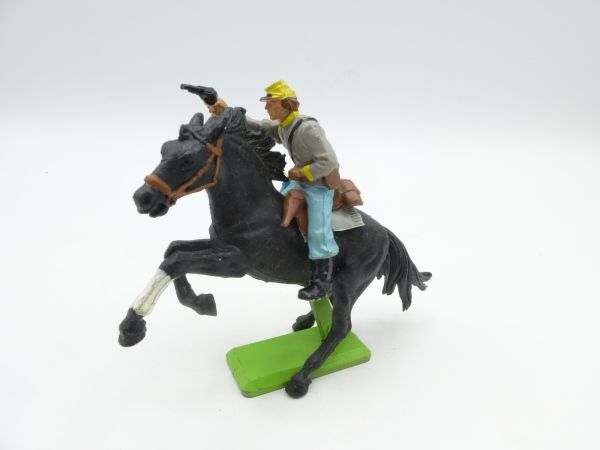 Britains Deetail Confederate Army soldier riding, firing pistol