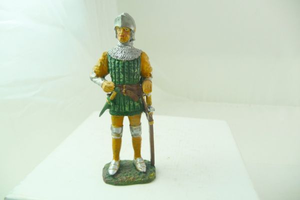 Modification 7 cm Knight with sword - new modelling in Lineol shapes