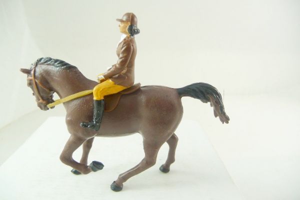 Britains Swoppets Equitation: female rider on horse (brown)