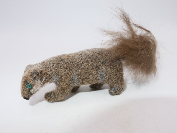 Anteater with fabric/velvet surface + fur tail - marked see photos
