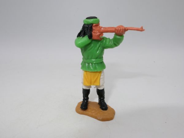 Timpo Toys Apache / Gewehrschütze (neongrün, weiße Hose, gelber Schurz)