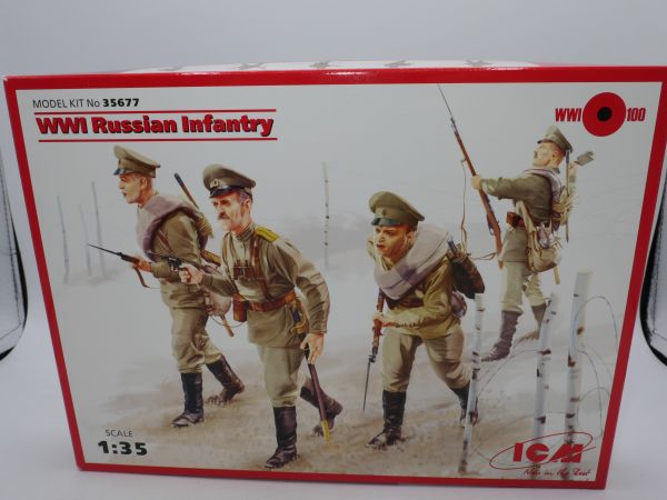 ICM 1:35 Russian Infantry (WW I), No. 35677 - orig. packaging, on cast