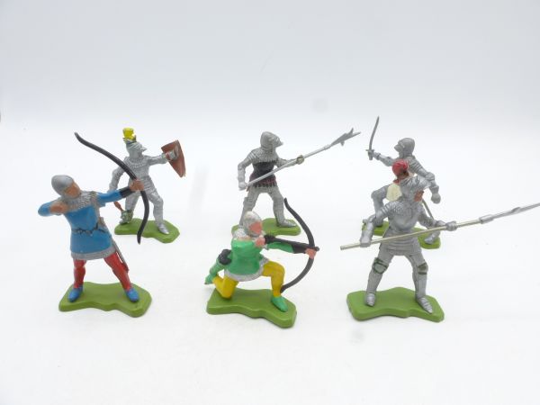 Britains Swoppets Knight on foot (6 figures), made in HK - nice set
