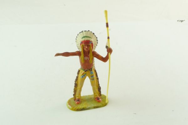 Elastolin 7 cm (damaged) Indian chief standing, painting 2, No. 6801