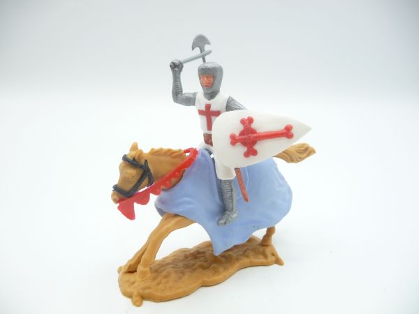 Timpo Toys Crusader 2nd version riding with battleaxe