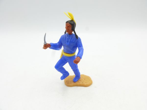 Timpo Toys Indianer 3. Version vorgehend mit Messer - tolle Kombi