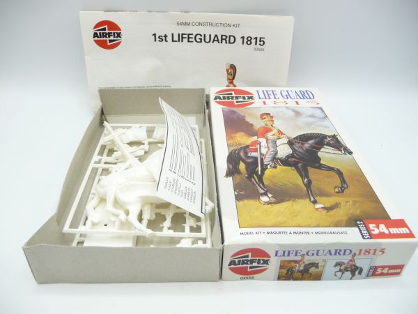 Airfix 54 mm 1st Lifeguard 1815, No. 02556 - orig. packaging, parts on cast, top condition