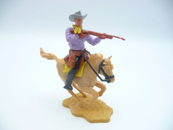 Timpo Toys Cowboy 2nd version riding, firing rifle