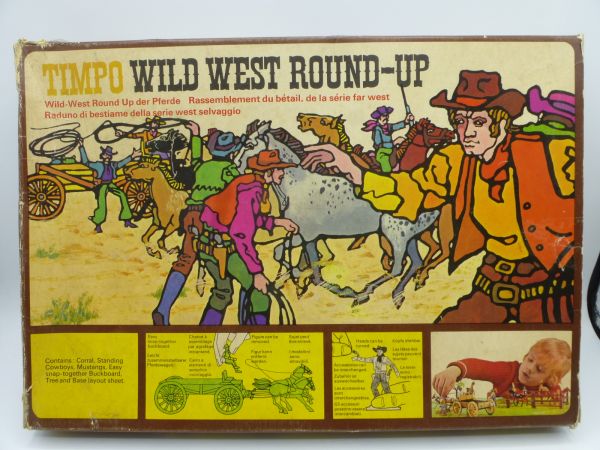 Timpo Toys Wild West Round Up of horses, No. 248 - orig. packaging, very rare