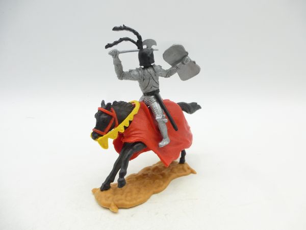 Timpo Toys Silver knight 2nd version riding with battle axe