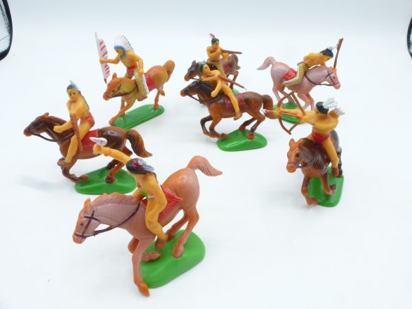 Panini Indianer-Set (7 Reiter), alle Pferde stehen etwas schief