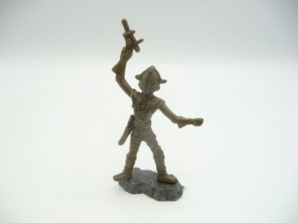 Alien, pistol in the air (approx. 6 cm), gold coloured