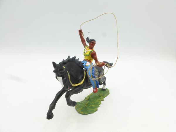 Preiser 7 cm Indianer zu Pferd mit Lasso, Nr. 6846 - ladenneu