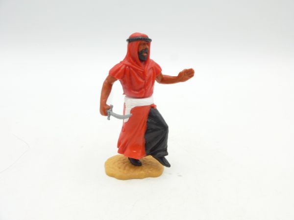 Timpo Toys Arab advancing with dagger, red, inner skirt black