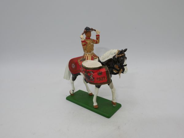 Britains Metal Life Guard with drum - with plinth