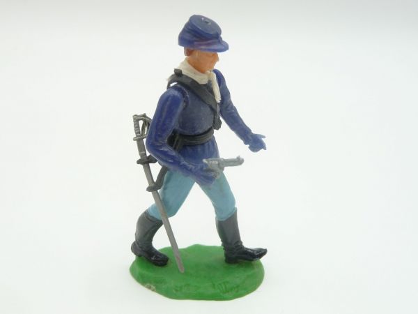 Elastolin 5,4 cm Union Army soldier walking with sabre + pistol