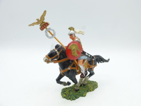 Elastolin 7 cm Vexillarius on horseback, No. 8453
