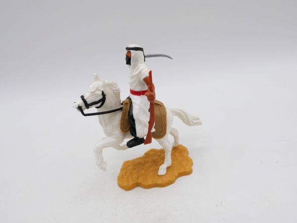 Timpo Toys Arab on horseback, white - great horse
